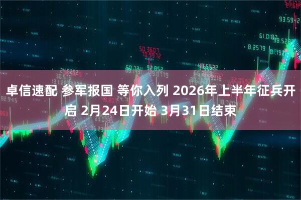 卓信速配 参军报国 等你入列 2026年上半年征兵开启 2月24日开始 3月31日结束