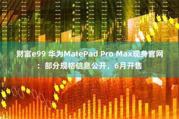 财富e99 华为MatePad Pro Max现身官网：部分规格信息公开，6月开售